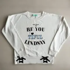 Lindsay　ホワイトトレーナー 150cm