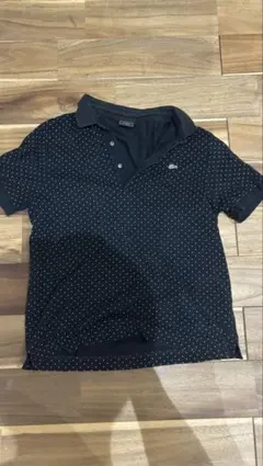 LACOSTE ポロシャツ ドット柄 ブラック サイズ4