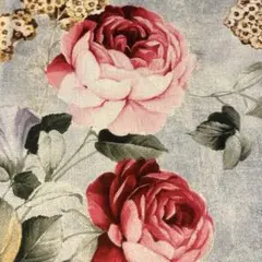 フランス　STOF Archway 薔薇のアーチ　オックス　生地　ハギレ