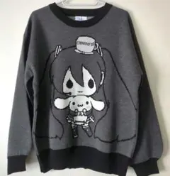 初音ミク×シナモロール　ニット　プルオーバー　セーター　Mサイズ