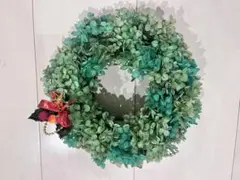 アナベルクリスマスリース