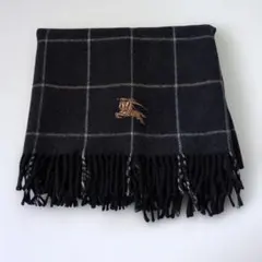 Burberry ストライプ マフラー カシミヤ100% - メルカリ