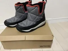 OUTDOOR キッズブーツ グレー　21センチ　スノーブーツ