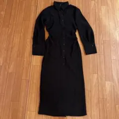 12/10まで限定値下げ‼️新品 ZARA 黒 シャツワンピース XSサイズ