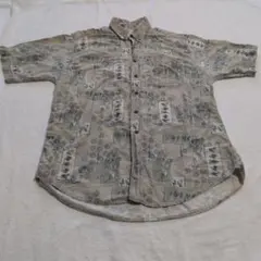 90s WOOLRICH ウールリッチ 釣り フィッシング 総柄 半袖 シャツのサムネイル