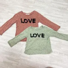 H&M 長袖ロンT 薄手 双子 2枚セット