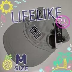 Lifelike ペット用ハット 帽子 グレー 星条旗風 新品 タグ付きのサムネイル