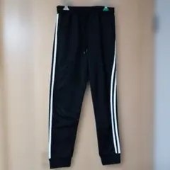 【こども服】GLOWSBLUE黒のストライプロングパンツ150サイズ裏地フリース