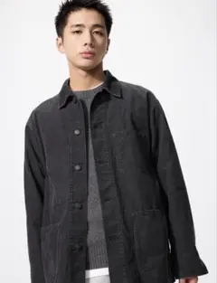 中古品　UNIQLO コーデュロイジャケット XL ダークグレー
