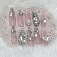 ネイルチップ ロング ワンホン ベイビーブーマー 埋めつくし ちゅるん