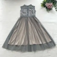 未使用級♡アサクラドレス　チュールワンピース　レース　バックリボン　オケージョン