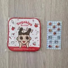 新品未開封☆スガキヤ スーちゃん プチタオル・森永 キョロちゃんシール セット