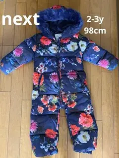 【美品】next 花柄 スノーウェア 98