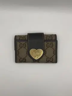 GUCCI GGキャンバス キーケース ハート金具 - メルカリ