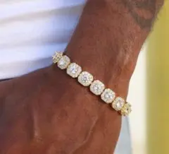 【圧倒的ラグジュアリー】極上ゴールド×CZダイヤ ブレスレット｜