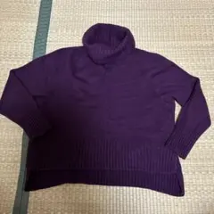 パープル ニット