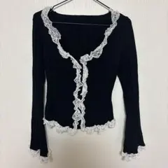 TITTY&Co. ブラック　レース　カーディガン　量産　ワンホンのサムネイル