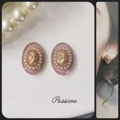 【推し活にも✦.°】クリアピンクレクタングル＆パール ピアス/イヤリング 推し活にも✦.°】クリアピンクレクタングル＆パール ピアス/イヤリング