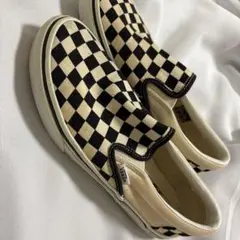 VANS チェッカーパターンスリッポン US 7H 25.5cm