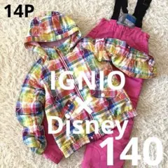 #14P✨IGNIO×Disney✨スキーウェア 上下セット140 キッズ