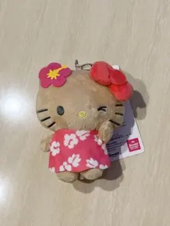 日焼けキティ ぬいぐるみマスコット ハイビスカス 산리오 アベイル