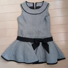 【キャサリンコテージ】　ギンガムチェック フレアワンピース 100