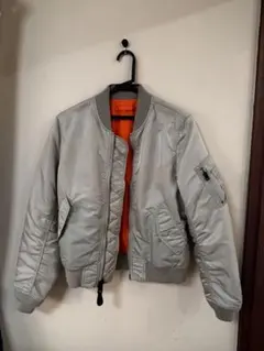 アルファインダストリーズ　MA-1 ジャケット　グレー　レディースＬ