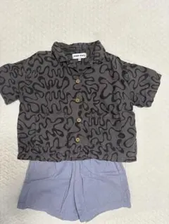 main story 総柄シャツ 8-9y