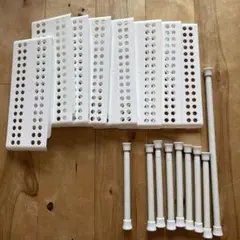 突っ張り棒 収納棚セット ホワイト