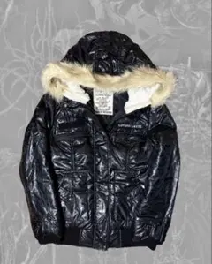 00s archiveファーダウン Y2K 短丈 グランジ 光沢 お兄系 平成