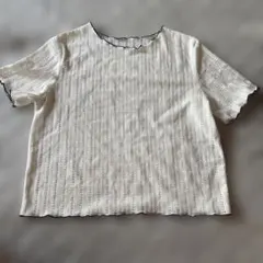 Ranan/(W)透かし柄メロー配色Tシャツ