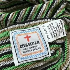 CHAMULA チャムラ マフラー　 ストール ストライプ グリーン　メキシコ製
