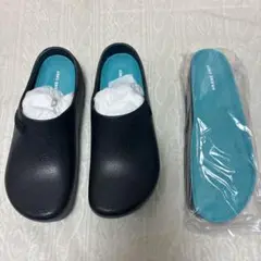 コックシューズ 黒 - 男性用滑り止厨房靴　ブラック