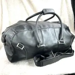 【美品✨】dunhill ダンヒル ボストンバッグ 2way 大容量 レザー 黒