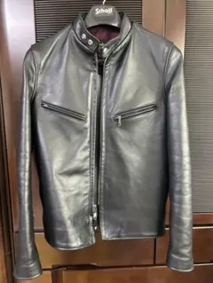 Schott レザーライダースジャケット 34サイズ ブラック