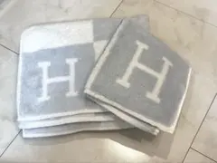 新品未使用　エルメス　アヴァロン　タオル　セット　ブルー