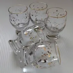 カメイガラス シェリーグラス(小) アンティーク 昭和レトロ 9個セット