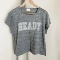 Ungrid アングリッド HEADY ロゴ ダメージ加工 Tシャツのサムネイル