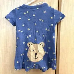 babyGAP 60cm カバーオール ロンパース ブラナンベア 半袖 前開き青