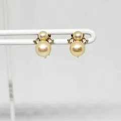 Christian Dior ディオール ダブル フェイクパール イヤリング