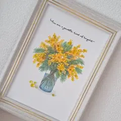 ‧̣̇‧ミモザのハンギング‧̣̇‧no. シーグラスアート