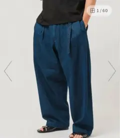 DNHM様専用LE JEAN デニム ベルテッド トラウザー　ネイビー　Sのサムネイル