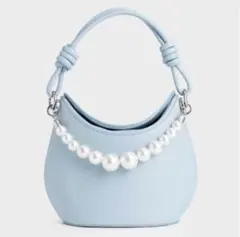 CHARLES & KEITH ビーズドエンベリッシュド ノットハンドルバッグ