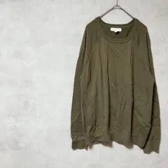 FOREVER 21　大きいサイズ　ウール　ニット　長袖　カーキ　秋冬　セーターのサムネイル