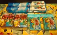 ポケモンセンターラバープレイマットとデッキシールドとデッキケースの3点セット×２