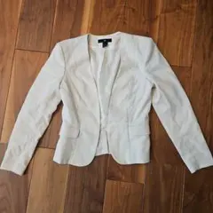H&M ノーカラージャケット ホワイト EUR 34のサムネイル