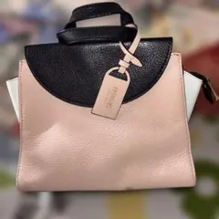 未使用に近い　Kate spade レザーハンドバッグ ピンク/黒2way