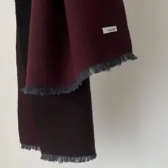 hatsutoki リバーシブルマフラー ワインレッド ブラウン　200×40