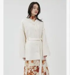 【訳あり】フレイ アイディー　ジャガードキルティングブルゾン アウター　ホワイト