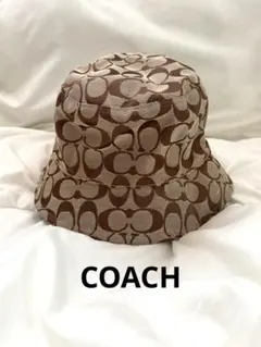 COACH コーチ シグネチャー バケットハット 帽子 ブラウン P/Sのサムネイル